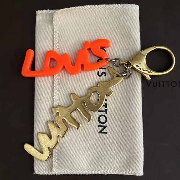 Louis Vuitton Squared Pouch Key Holder And Bag Charm LV Graffiti